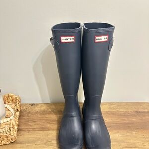 Hunter Blue  Rain Boots